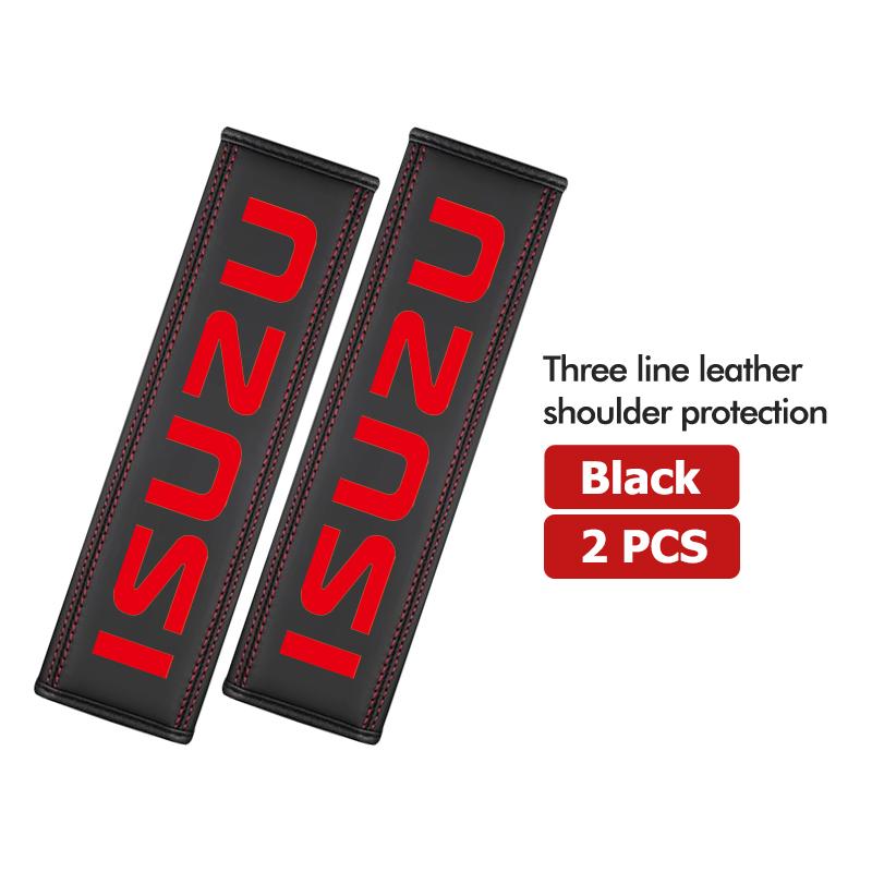 1/2PCS Car Styling Leather Seat Belt Shoulder Cover Protection Padsor Accessories For Isuzu D-MAX D MAX Dmax I II WFR VAN 4X4
