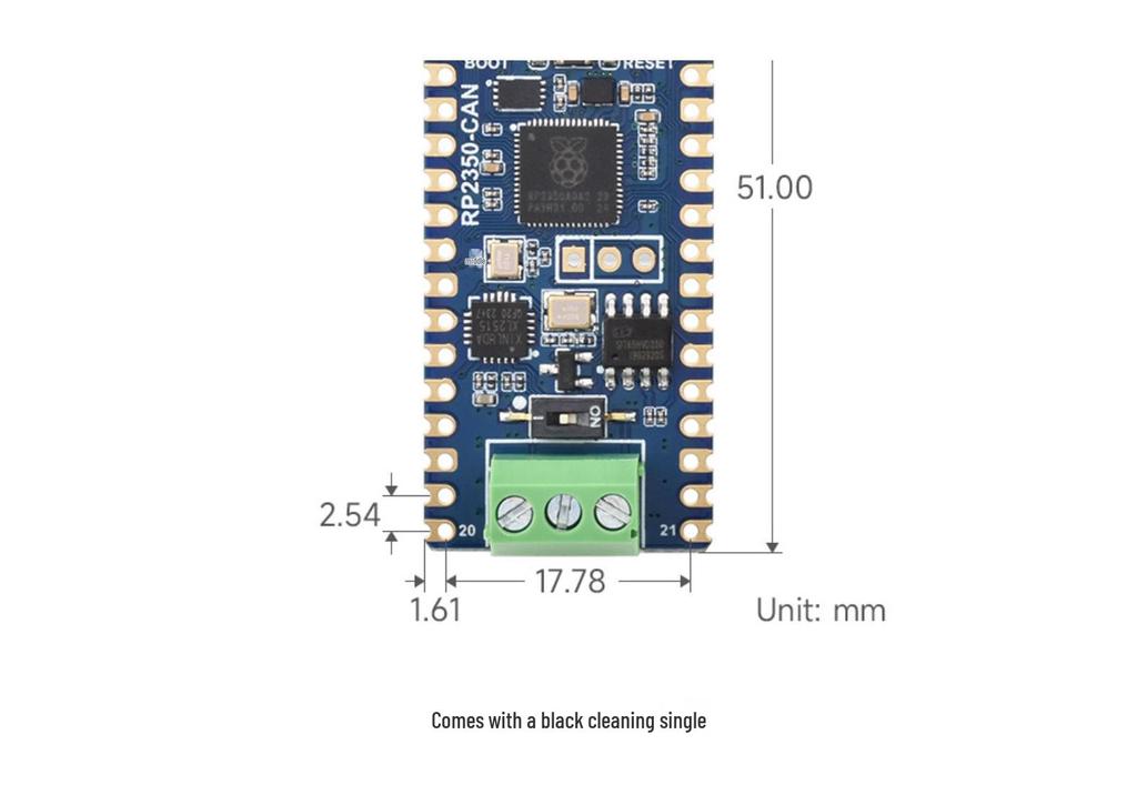 Плата CAN Micro-Snow RP2350 с двухъядерным процессором Raspberry Pi RP2350A