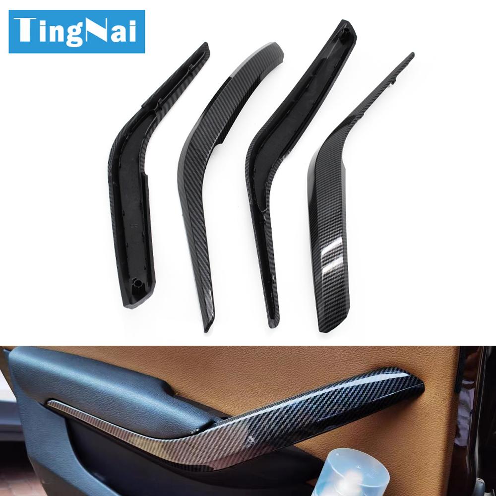 4PCS Set Car Interior Door Front Rear Left Right Pull Handle Outer Cover Trim For BMW X1 E84
