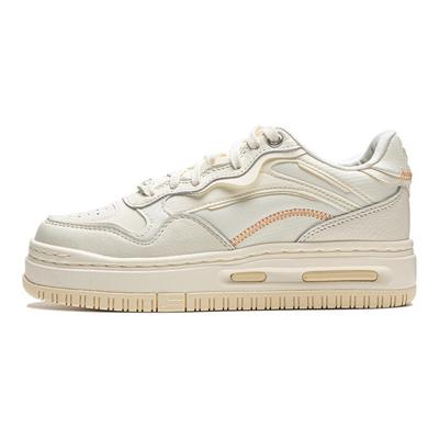 Li Ning Future C1 Trend Classic износостойкие нескользящие низкие кроссовки для скейтбординга женские кроссовки бежевые AGCU032-19