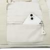 Large ecru sports travel training bag, hand luggage, tourist bag