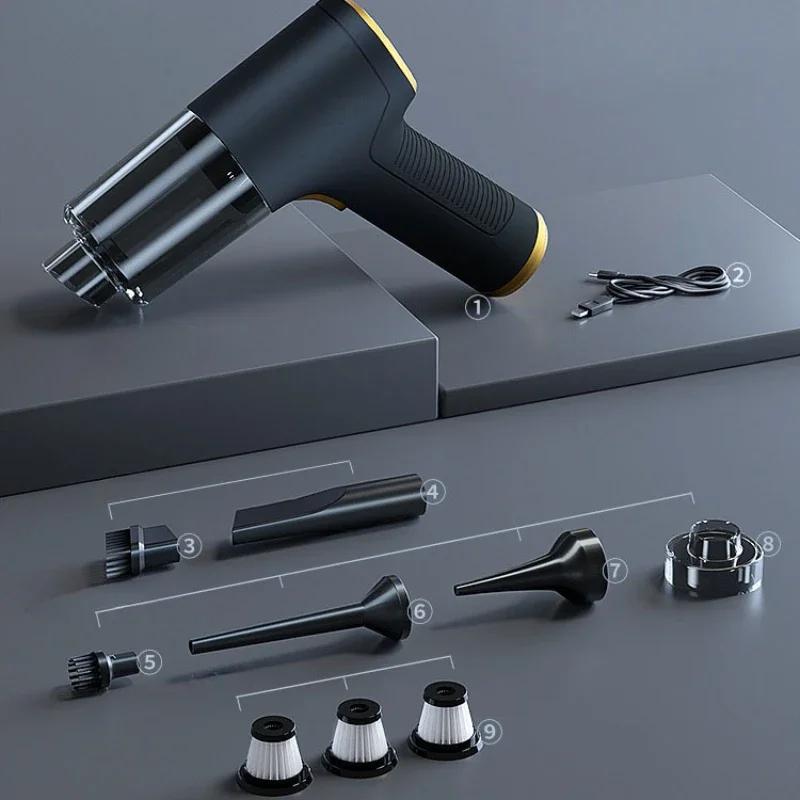 5000PA Мини-пылесосы для автомобиля Беспроводной мощный беспроводной автомобильный пылесос Ручной портативный пылесос Воздушный пистолет