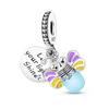 925 Sterling Silver Charms Beads Animal Hugging Pendant Dangle Fit Necklace Bracelet Gift Women Party 