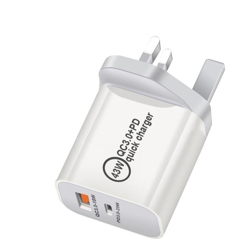 Мини PD 3.0 USB C Зарядное устройство GaN 43 Вт для телефона iPhone 16 15 14 Pro Samsung S25 Xiaomi Планшета iPad Air