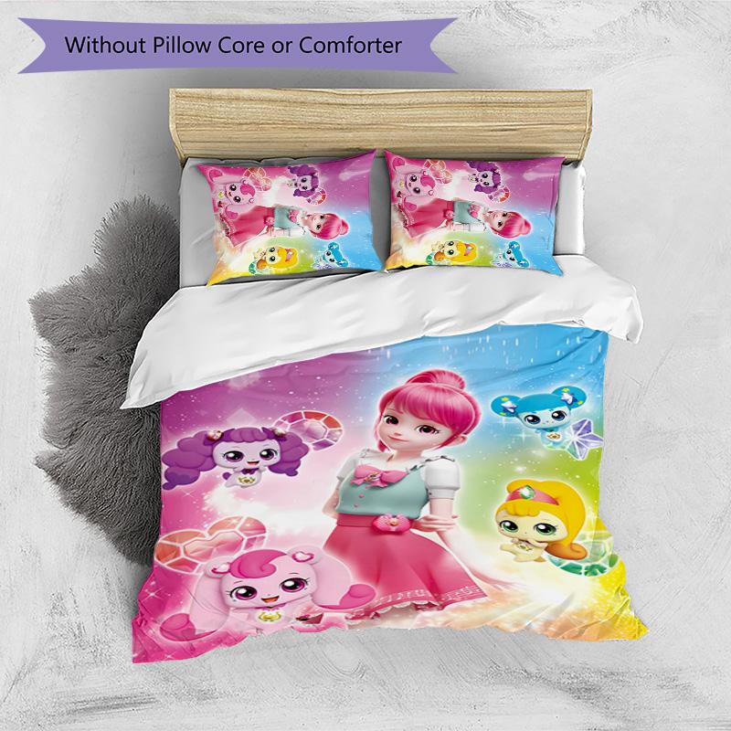 catch teenieping Printed 3PCS Bedding Set Soft Breathable Duvet Cover Pillowcases Set Washable Bedroom Decor Home Gift