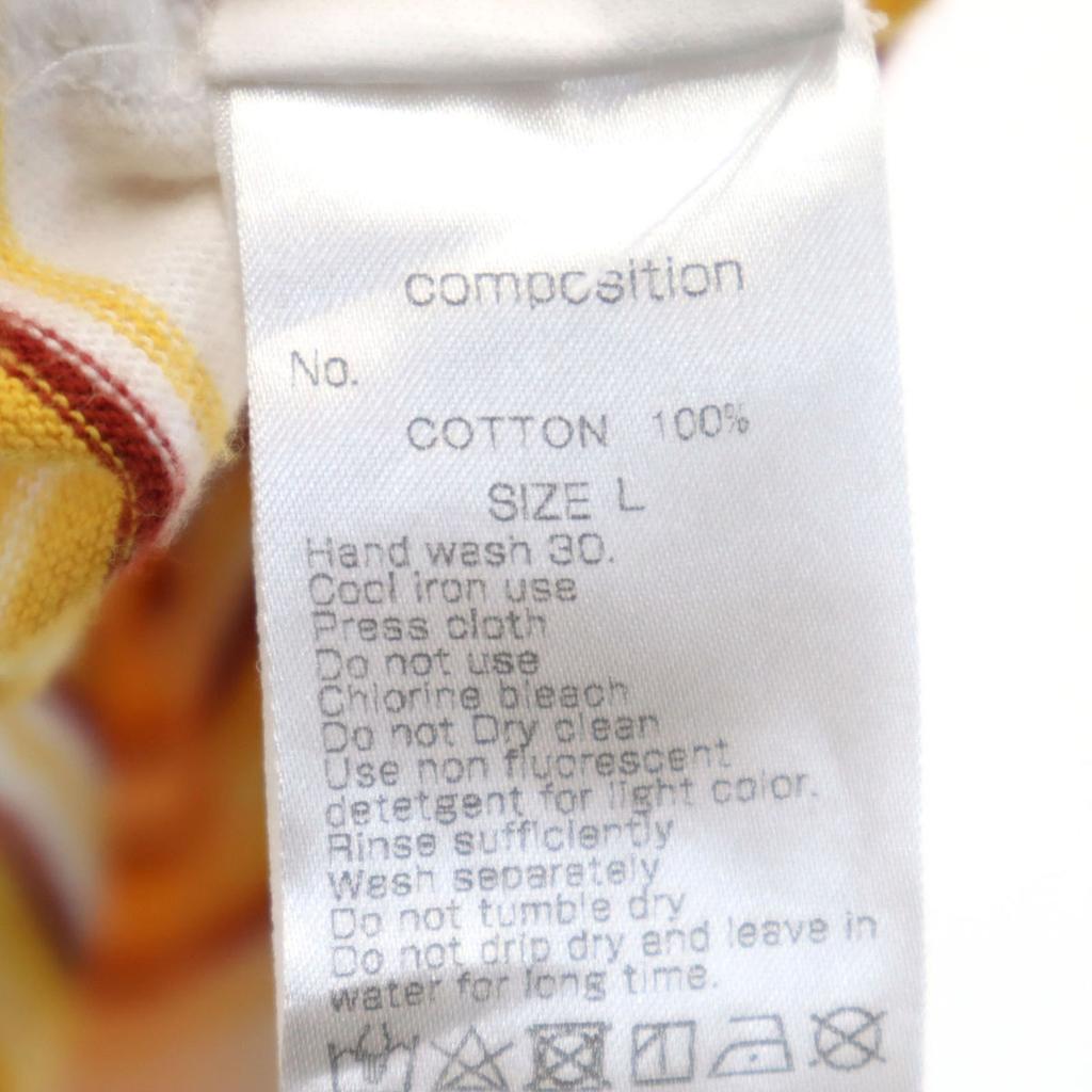 WACKO MARIA Сделано в Японии Футболка с коротким рукавом в полоску Мужская Б/у