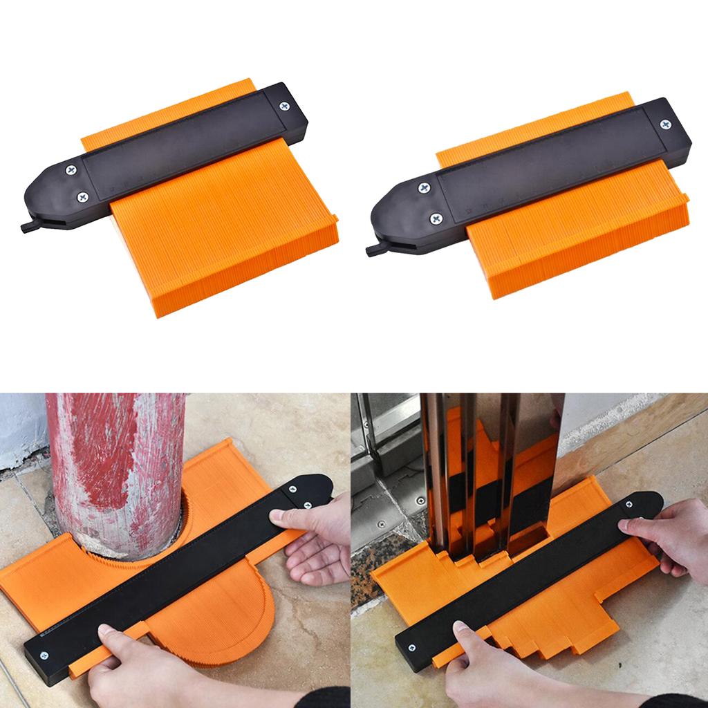 Contour Gauge Duplicator with Lock Widen Shape Duplication Tool 5” Outline Measuring Ruler for Corners, Woodworking Templates, Tiles, Moulding