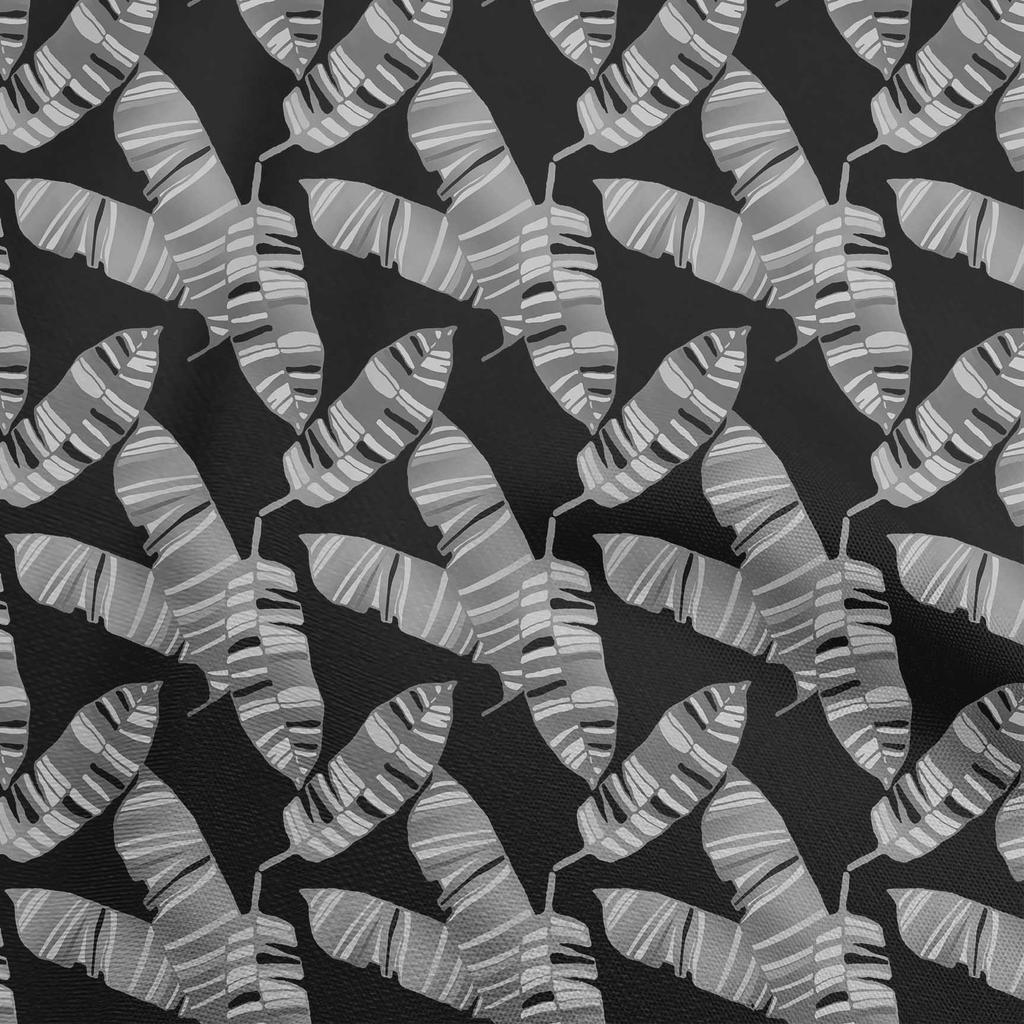 oneOone Georgette Viscose Brown Fabric Leaves Sewing Material Print Fabric By The Yard 42 Inch