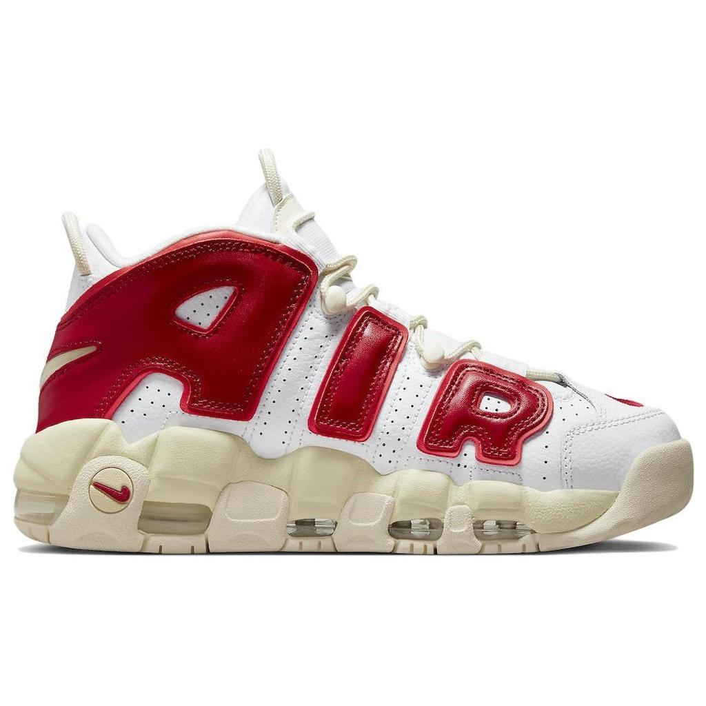 Nike Air More Uptempo White Red Sail Women Sneakers University-Red FN3497-100