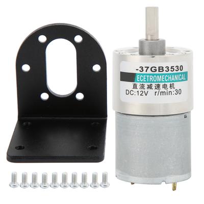 Двигатель постоянного тока с редуктором Микро Маленький Низкоскоростной Большой Торсионный Постоянный Магнит 12 В XD37GB3530 Кронштейн(30об/мин