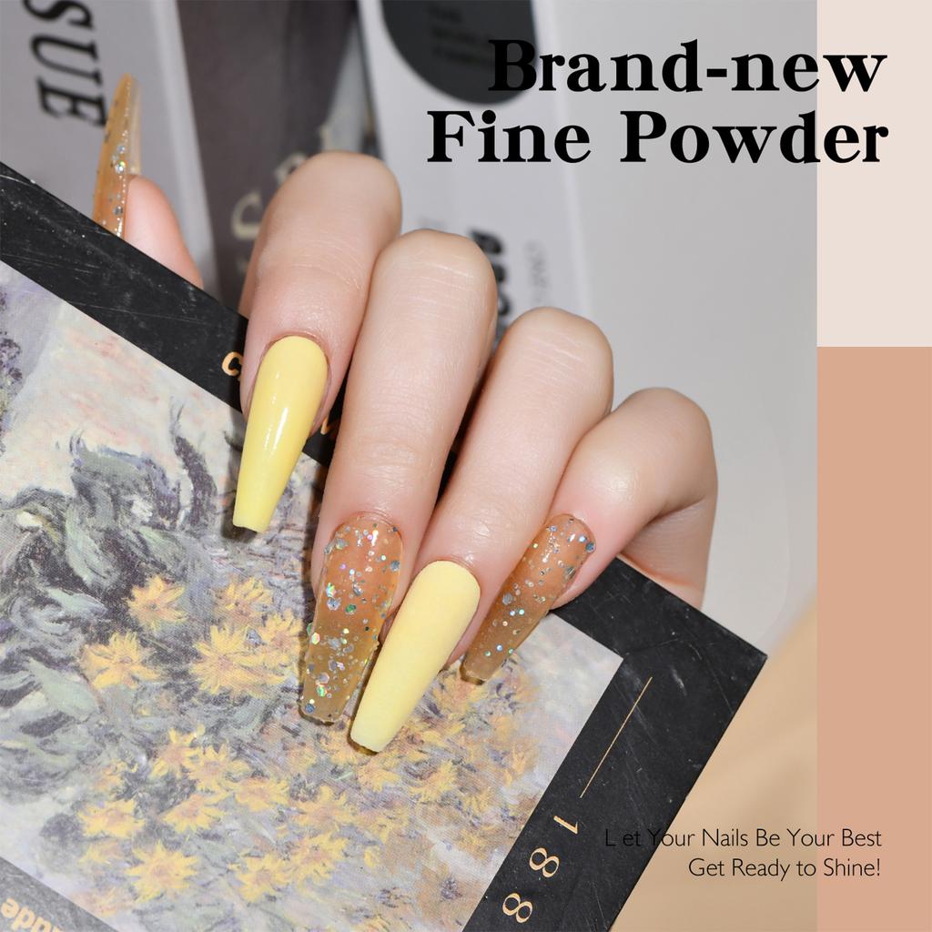 NOCIS Набор из 20 цветов пудры для дип-маникюра, стартовый набор для нейл-арта, быстросохнущий, не требует УФ/LED-лампы