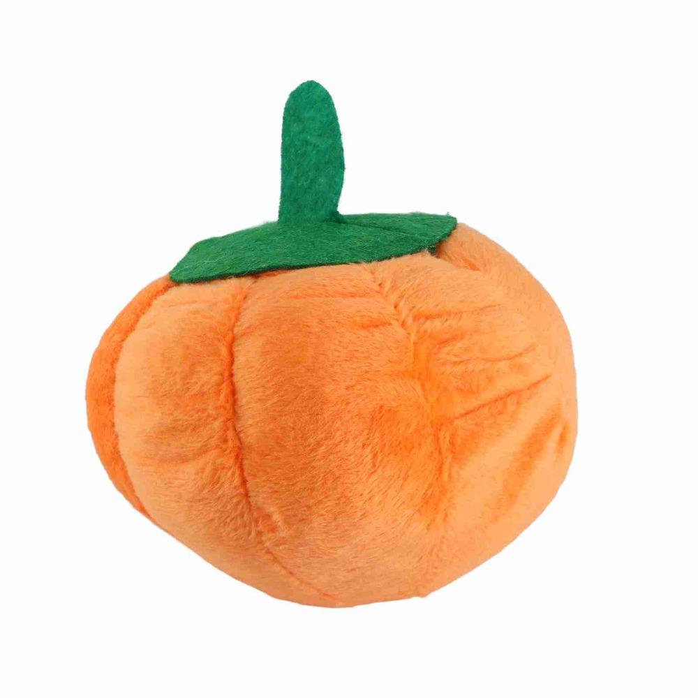 Pumpkin Shaped Pumpkin Dog Toy Soft Plush Squeaky Dog Toy Pet Interactive Toy Indoor Activity