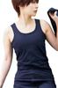 Minette Earth Tank Top for a Manly Unisex Bust Adjustable Hook Elastic Size Chest-Flattening Chest, Shapewear, Sizes, & (Black, M)