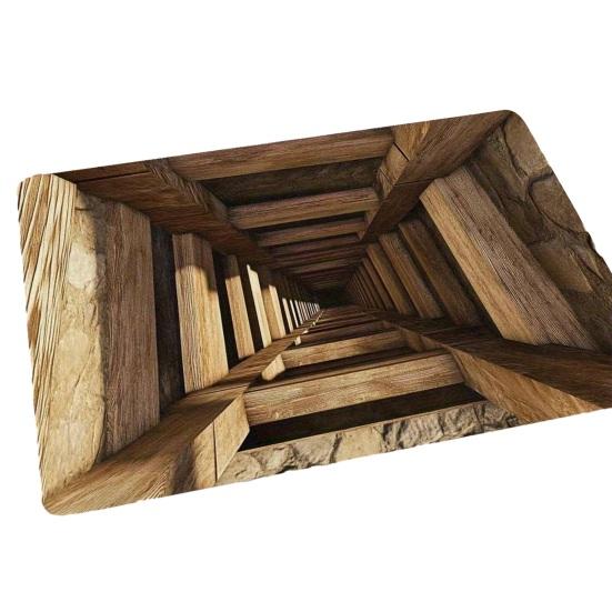 3D Optical Illusion Floor Mat Non-Slip Vision Rug with Stunning 3D Visual Effect Design Area Rug for Living Room Bedroom Hallway Easy Care Carpet