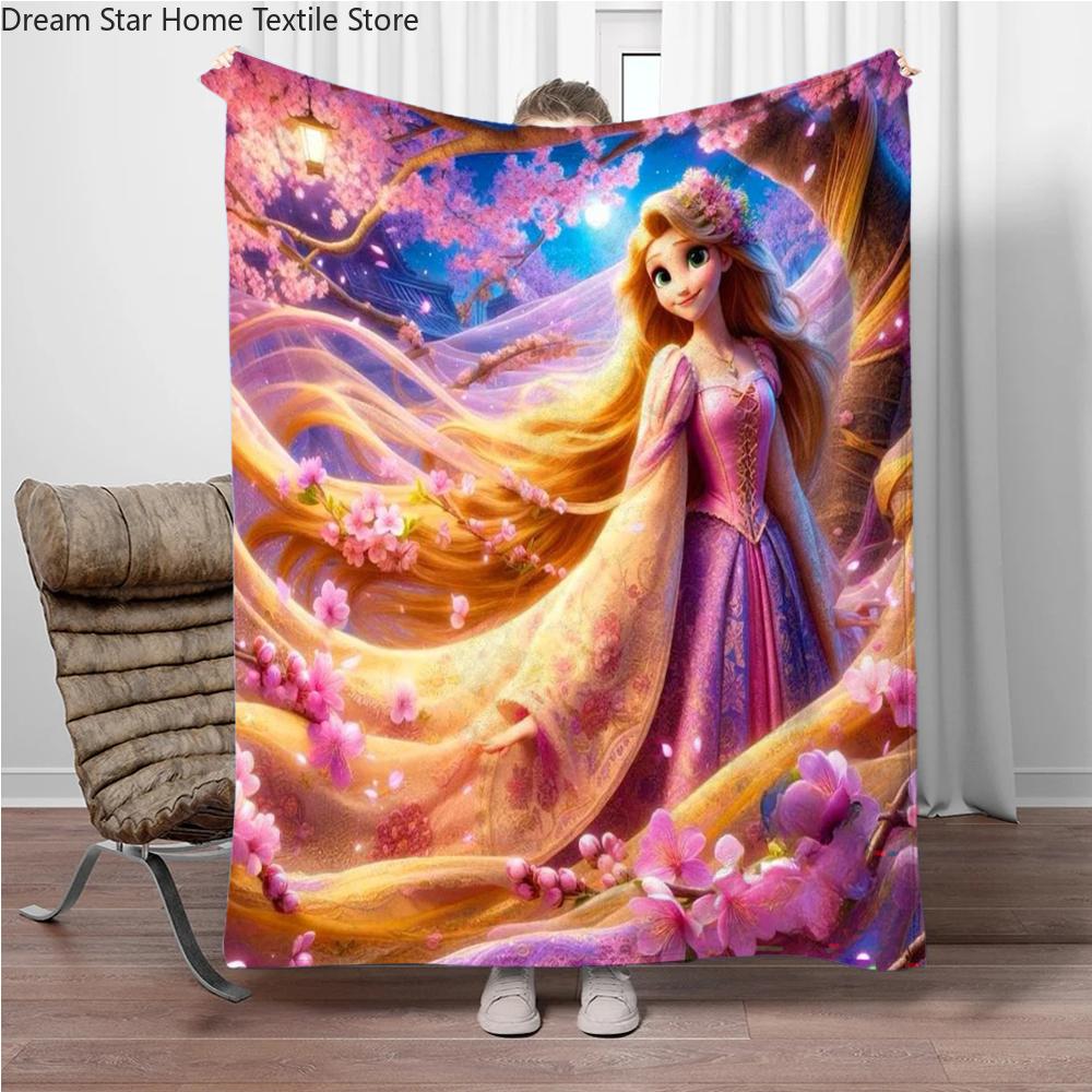 Cartoon Rapunzel Flannel Blanket Children Warm Soft Blanket for Sofa Bed Cover Blanket Suitable for Birthday Souvenir Gifts