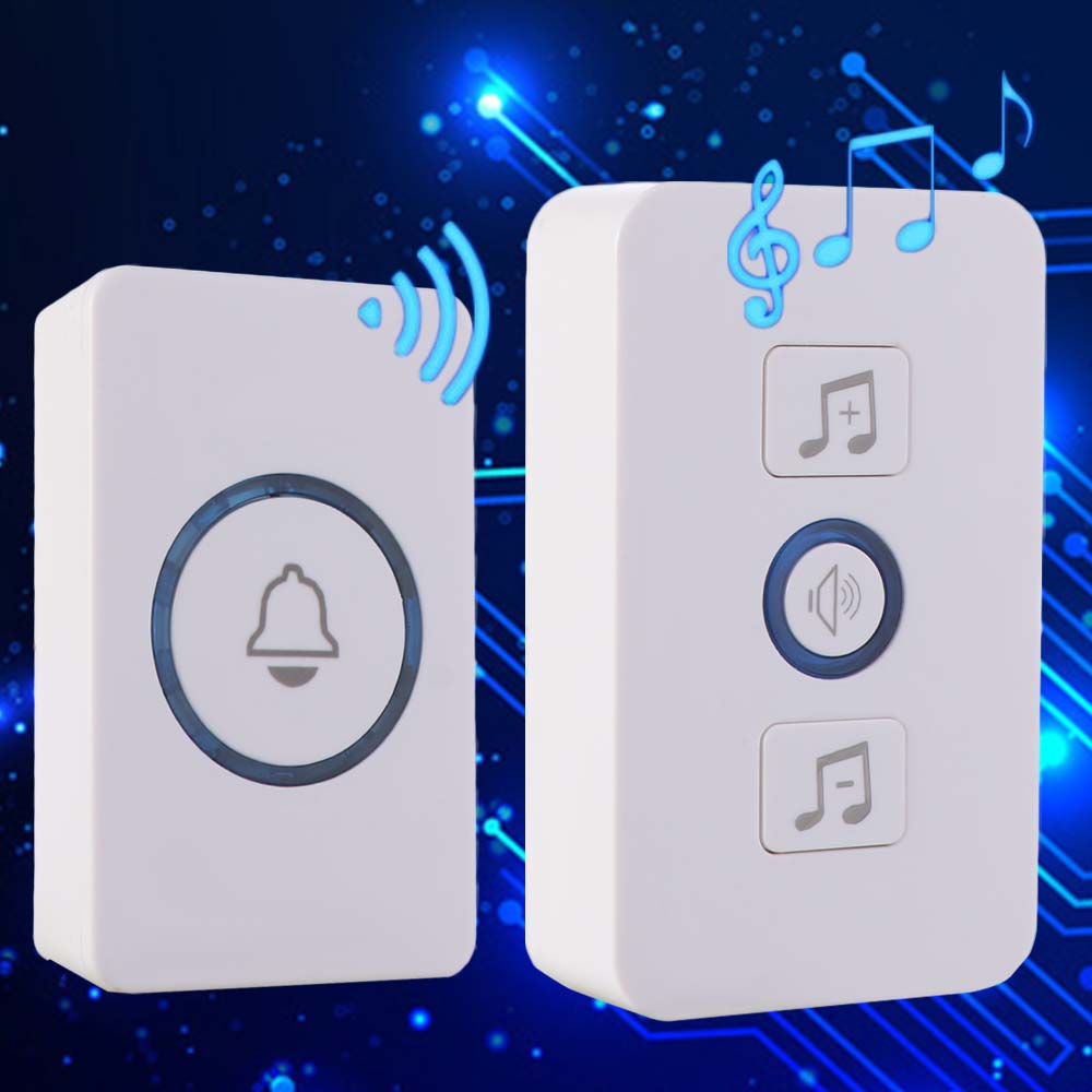 Waterproof Wireless Doorbell 300M Range Welcome Doorbell Door Chime Kit Indoor Outdoor Use