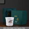 Gold-Painted Mutton Fat Jade Porcelain Arhat Tea Cup Gift Set