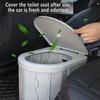 Portable Camping Toilet for Adults Outdoor with Lid Folding Composting Toilets for Hiking Waterproof Porta Potty, Car Camping Essentials