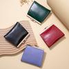 Новый первый слой вощеной коровьей кожи ретро клипса пряжка кошелек для мелочи женский зажим для ID-карты визитница многокарточный кардхолдер