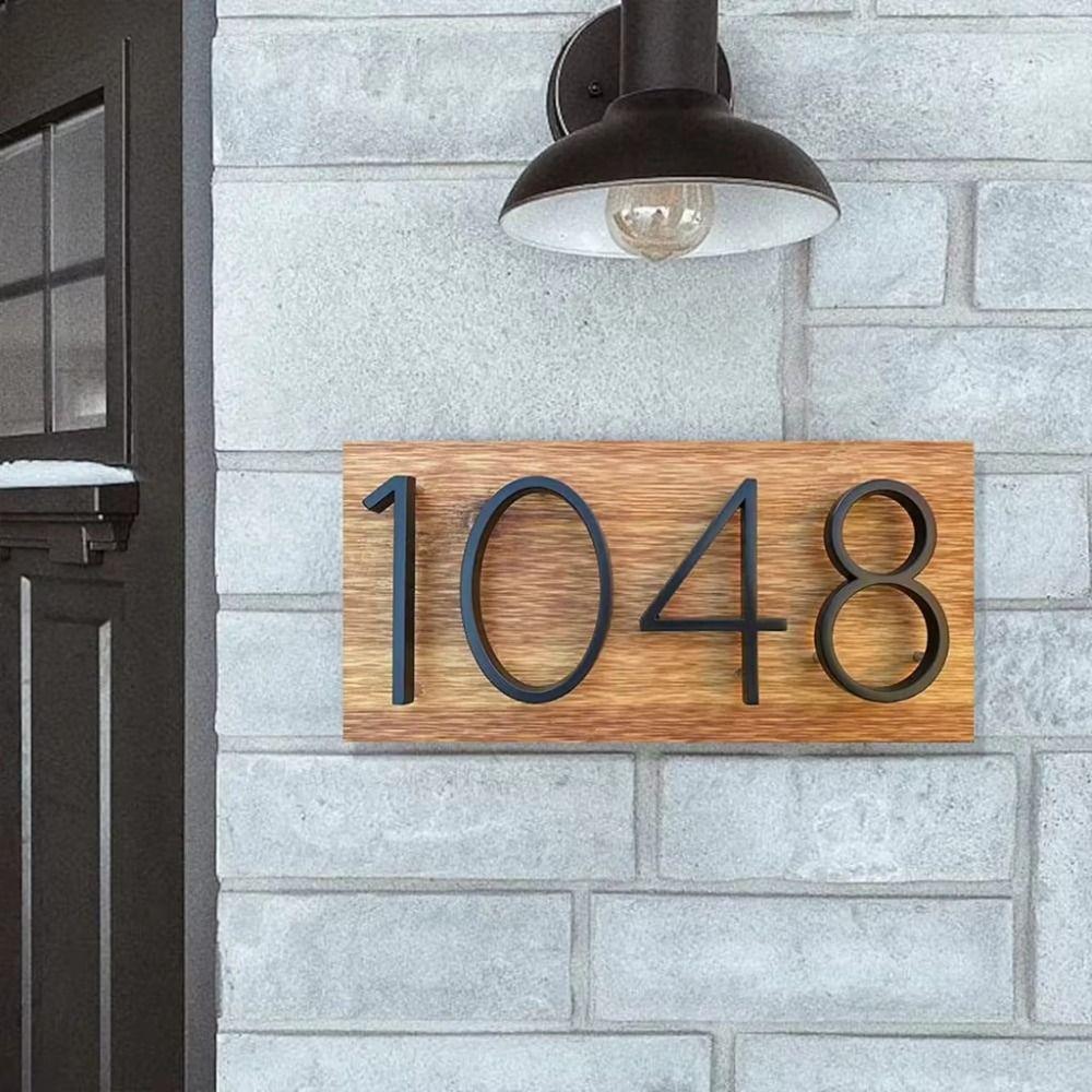 Outdoor Use Floating House Numbers Modern Design House Number Sign Address Plaque Home Door