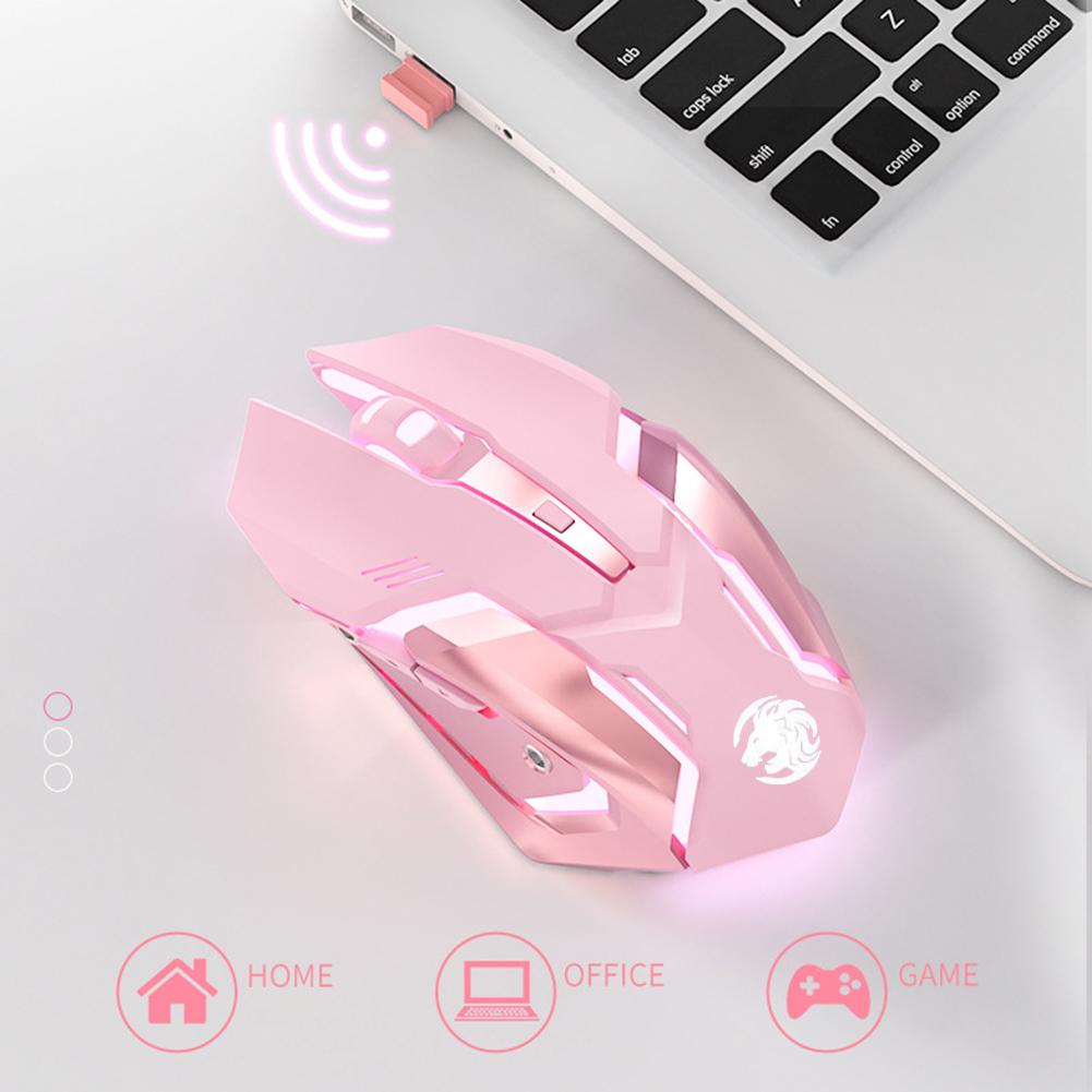 Gaming Mouse Rechargeable 2.4GWireless Bluetooth Mouse Mute Ergonomic Mouse for Computer Laptop LED Backlit Mice for IOS Android