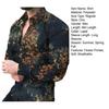 Men Spring Summer Shirt Turn-down Collar Single-breasted Slim Fit Long Sleeve Buttons Soft Breathable Flower Print Mid Length Men Top