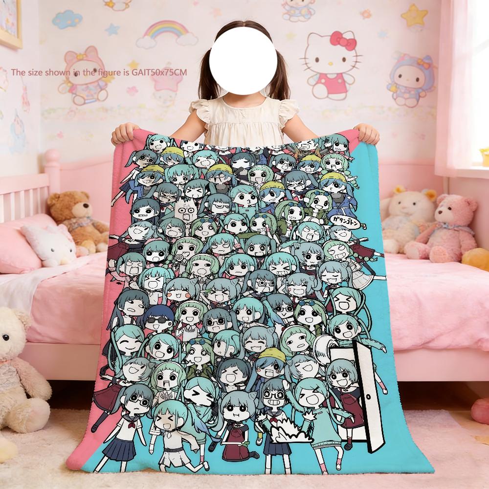 Blanket For H-HHatsune-e Soft Throw Cute Blanket CV01M-MMiku for Picnic Bed Sofa Home Bedroom Cozy Warm Comfortable