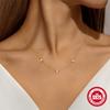 S925 Sterling Silver Geometric Diamond-Set Temperament Clavicle Necklace Irregular Zircon Versatile Necklace