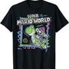 Футболка Nintendo Super Mario World 90-х годов Неоновый Абстрактный Yoshi Ride