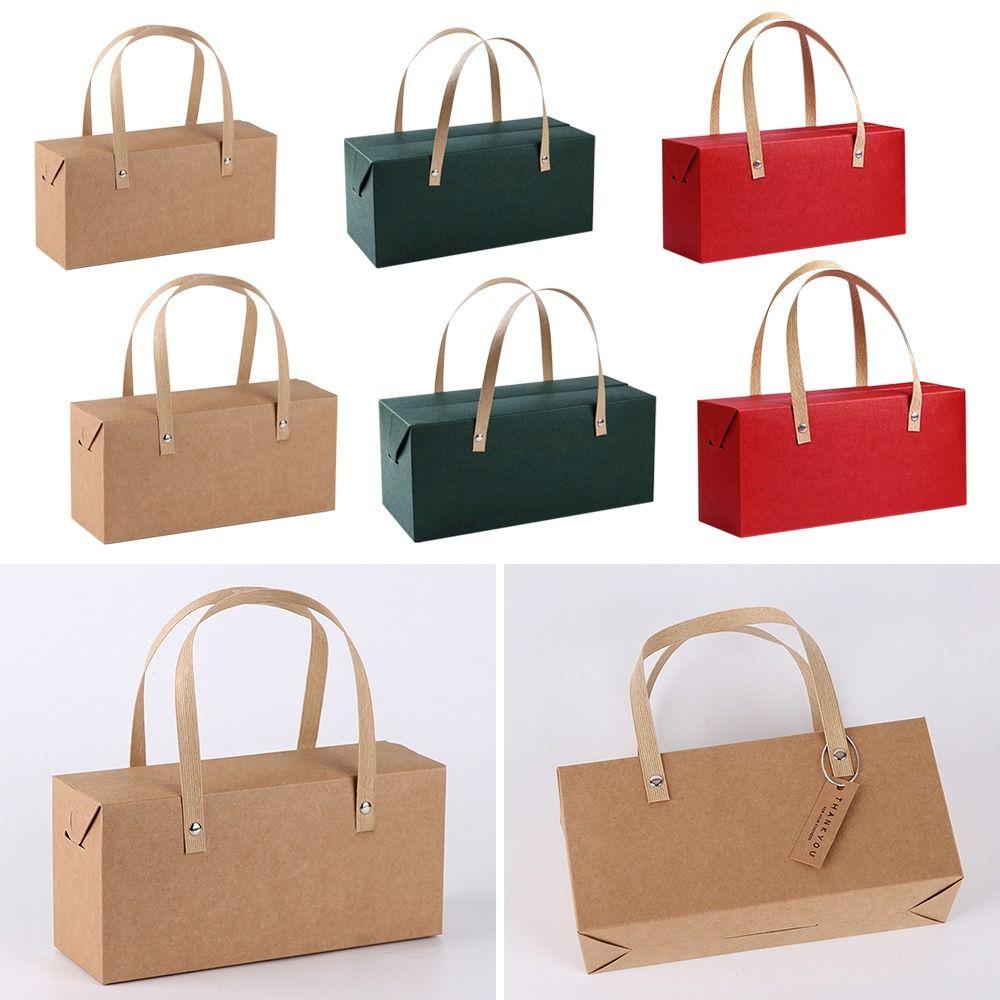 Party Bags Kraft Paper Shopping Bags Paper Paper Bags NEW Kraft Paper Candy Box  Wedding