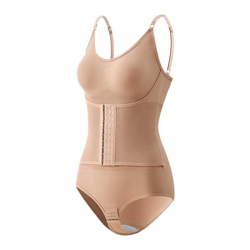 Боди с бретелями для коррекции фигуры с подкладками для груди - Поддержка груди, Контроль живота, Подтяжка бедер, Двубортное, Треугольная ластовица с открытым промежностью.