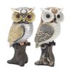 Статуэтка совы, статуэтка совы из смолы, стоящая на пне для украшения крыльца дома, патио, газона, двора 