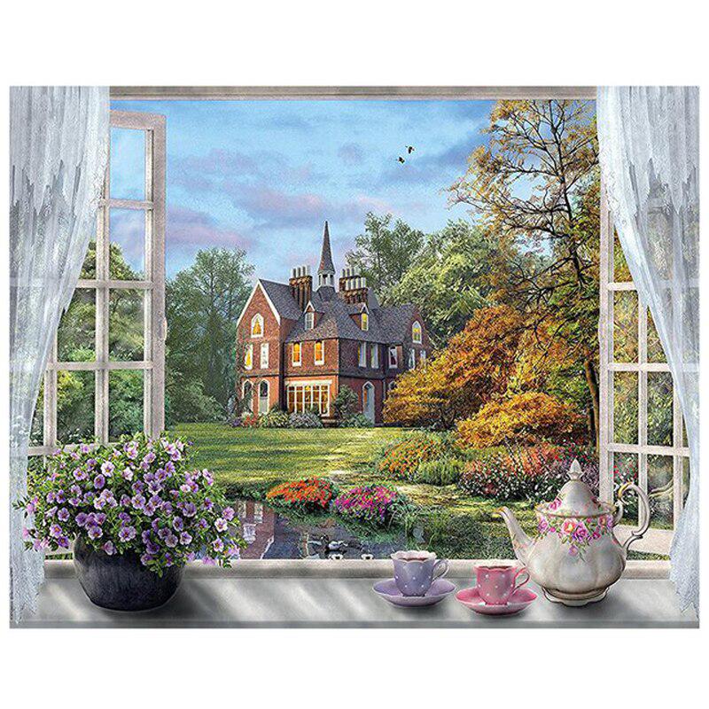 Алмазная картина Цветок полная круглая Алмазная вышивка природные пейзажи свадебный декор