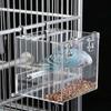 Spill-proof Cup Bird Automatic Feeder Hanging Parrot Parakeet Tray Parrot Food Box for Bird
