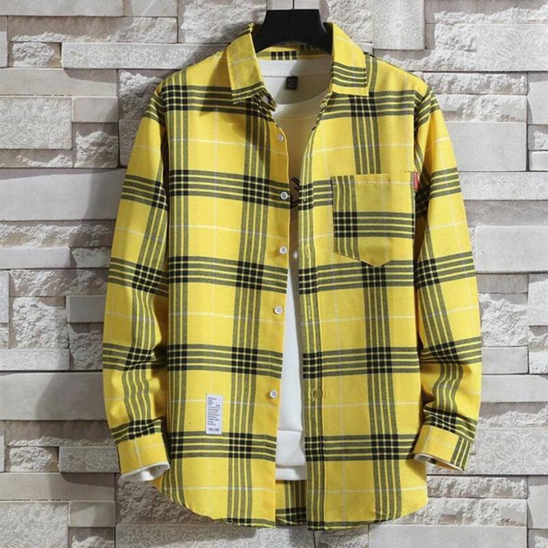 Модная подростковая рубашка, мужская весенняя блузка с длинным рукавом, повседневные рубашки для мужчин, топы