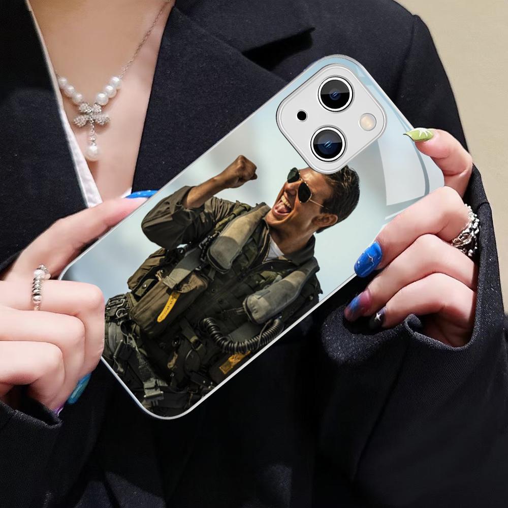 Movie Top Gun Maverick Phone Case For IPhone 14 13 12 Mini 11 Pro XS Max X XR 14 Plus Tempered Glass Cover