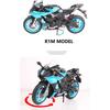 1/9 YAMAHA YZF-R1M Alloy Racing Motorcycle Diecast Metal Street Sports Motorcycle Model with Light Simulation Childrens Toy Gift