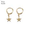 Gold Silver Color Tiny Moon Crescen Huggie Hoop Earring Ear-cuffs Ear Piercing Small Star Charms