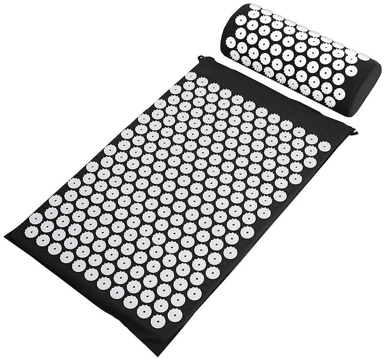 Set Pillow Mat Massage Neck Foot Yoga Needle Back Cushion Acupressure Health Foot Point Diagram Plastic Relax Stand Press