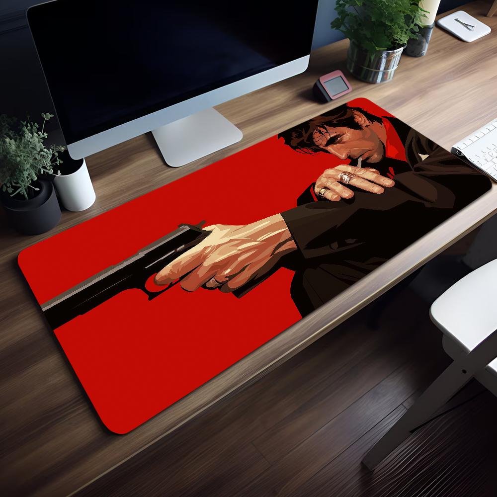 Mouse Pad Film Crime MousePad Nonslip Lockedge Office Student Gaming Action Thickened US Large Writing Pad SScarface Cushion