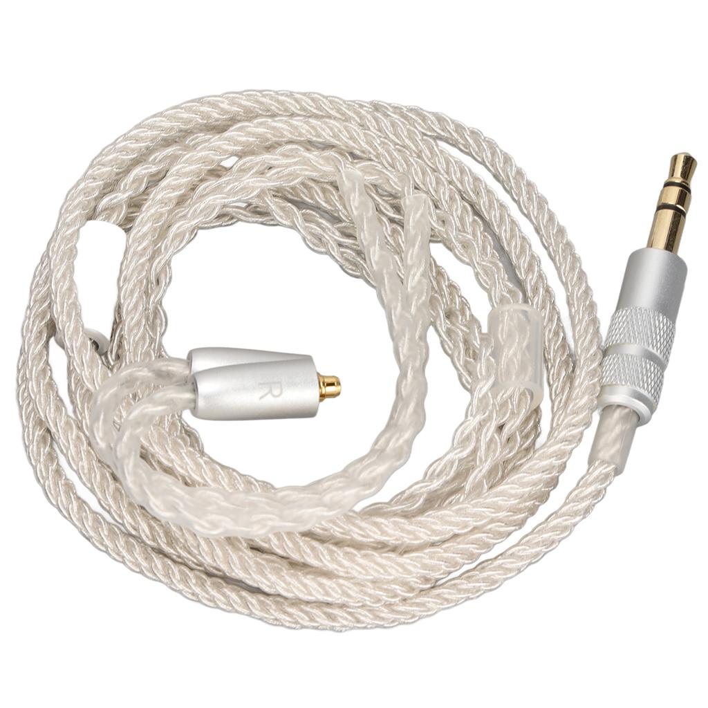 MMCX Headphone Cable 8 Strands Silver Plated Copper Headphone Upgrade Cable for SE215 SE315 SE425 SE535 SE846 TK200 T100