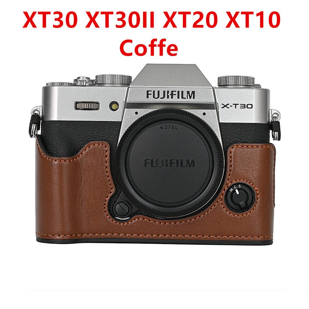 PU Leather Camera Half Case for Fujifilm Fuji XT50 XT30 XT30II XT20 XT10 XT5 XS10 XS20 XH2 XH2S X100V Battery Opening Cover