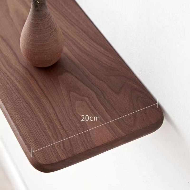 Настенная полка из массива дерева, плоская доска, стеллаж для хранения, плоская перегородка, подвесная полка из грецкого ореха, украшение комнаты, доска для хранения