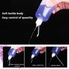 2/5Pcs 5Ml 10Ml 20Ml 30Ml 50Ml 60Ml 100Ml Pe Plastic Squeezable Tip Applicator Bottle Refillable Dropper With Needle Tip Caps