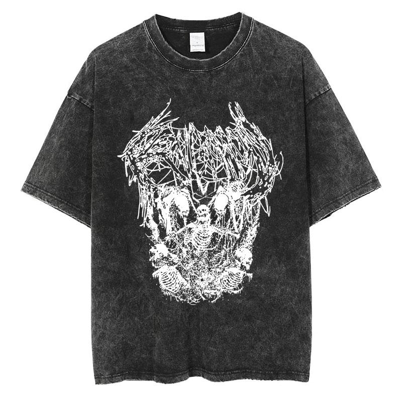 Rapper Playboi Carti Music Album Die Lit Washed Tshirt Men Women Hip Hop Popular Tees Fashion Gothic Tshirts Cotton Streetwear