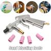 Sand Blasting Gun Set Sandblaster Feed Blast Spray Gun Sandblasting Gun Abrasive Tool Ceramic Nozzles Tips Kit Pneumatic Tools