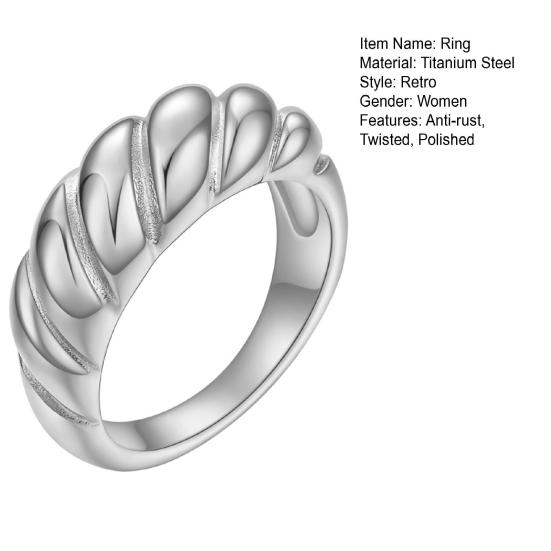 Женское кольцо из полированного титана, с блестками, антикоррозийное, легкое, ювелирное украшение на палец