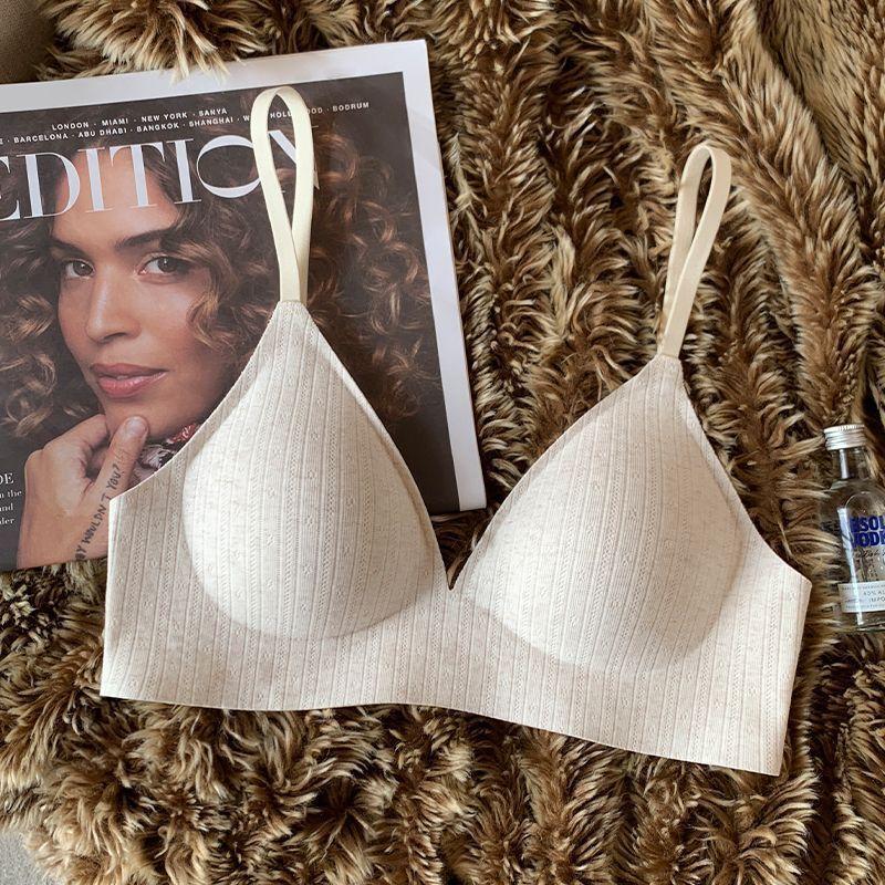 Женский летний милый цветочный бесшовный бюстгальтер пуш-ап с эффектом «обнаженной кожи», мягкая поддержка, защита от провисания, контроль боковых косточек, нижнее белье