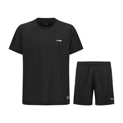Серия для настольного тенниса Li Ning Простые универсальные однотонные дышащие легкие удобные быстросохнущие шорты повседневный спортивный комплект AATV057-5