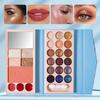 Multifunctional Makeup Tray Powder Puff Eyeshadow Palette Brush Including Eyeshadow Contouring Set Powder Lip Gloss for Beginners Complete Makeup Case